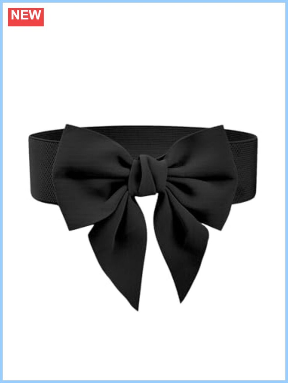 Bow Knot Wide Elastic Waist Belt Stretchy Waistband